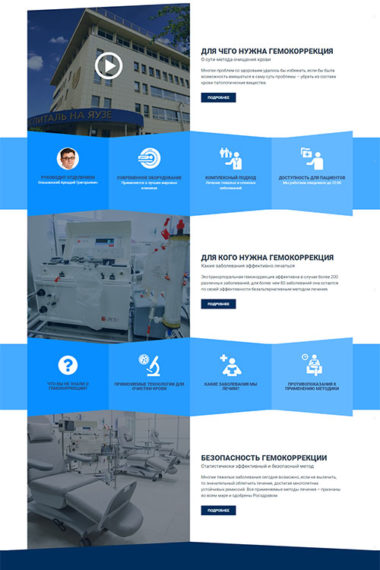 Сайт отделения медцентра в Москве
